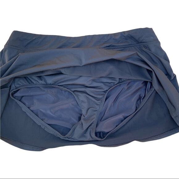 Lands’ End Black Swim Skirt Skort Size 16W - Picture 2 of 5